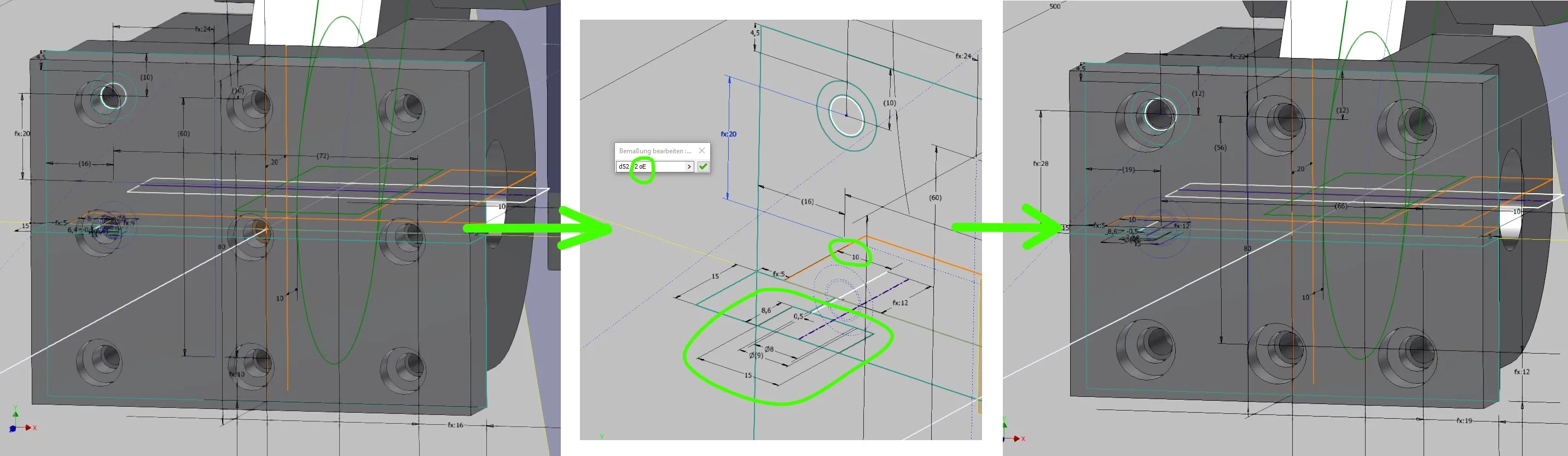 Screw connection is changed to fewer and larger screws